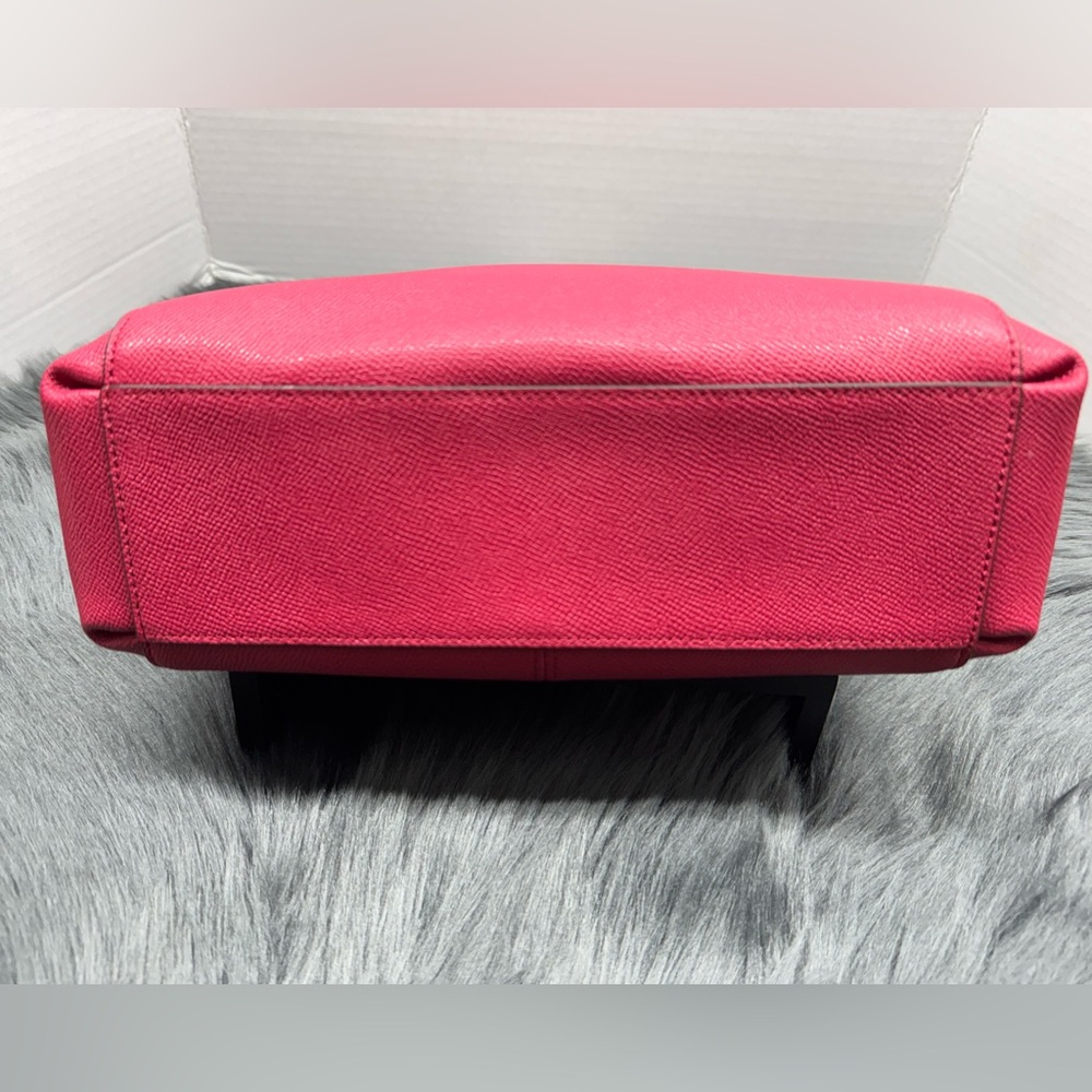 Coach Minetta Bright Pink Crossgrain Leather Shoulder Bag & Matching Wallet Set - Picture 5 of 13